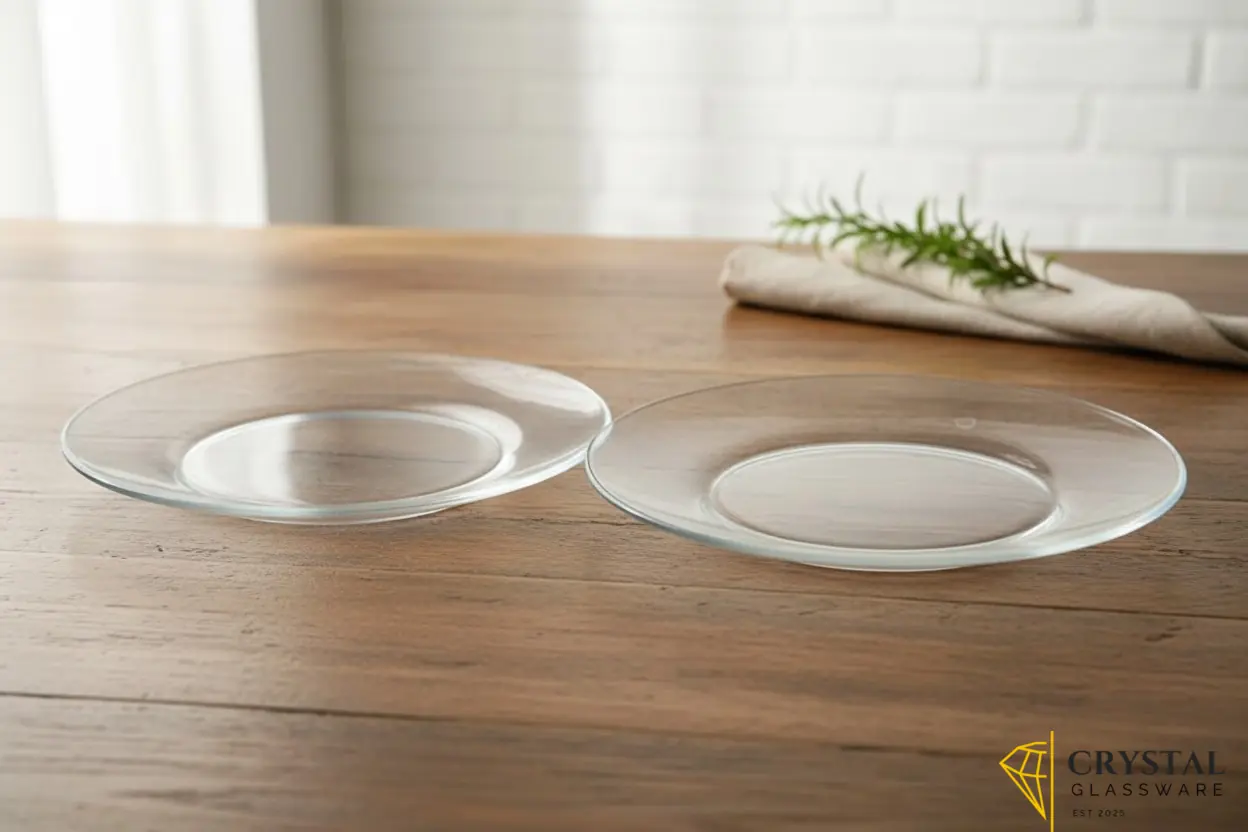 Delisoga set of 2 glass serving platters 10 inch elegant dinnerware 